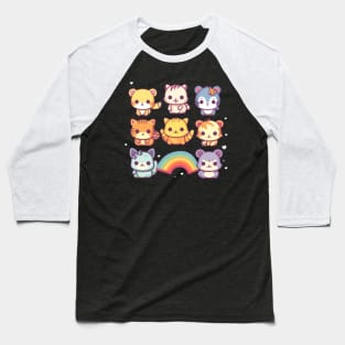 Kawaii Pride Animal Squadron Baseball T-Shirt